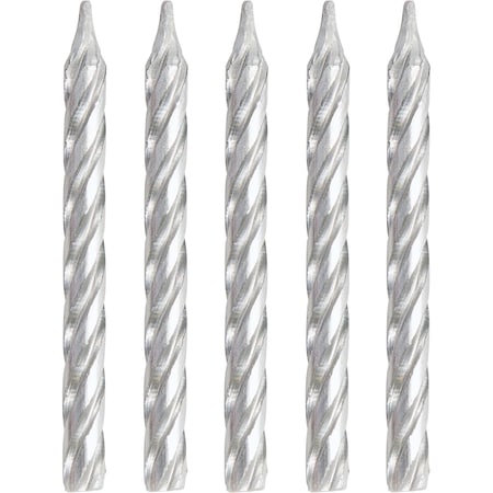 Creative Converting Silver Birthday Candles, 2.25", 288PK 339952